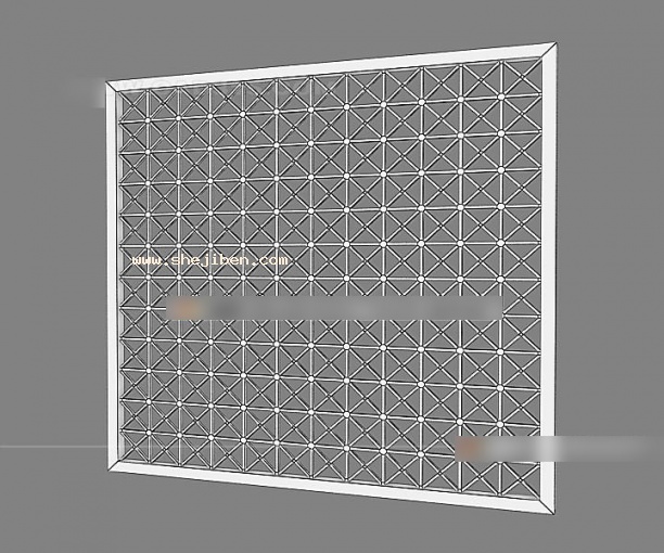 屏风隔断3d模型下载