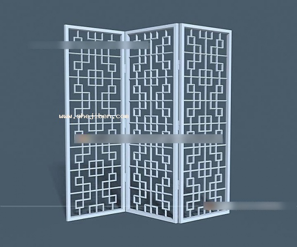 屏风隔断3d模型下载