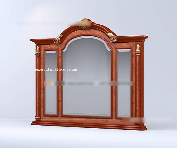美式镜子3d模型下载