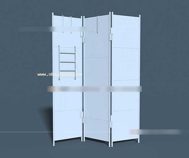 屏风隔断3d模型下载