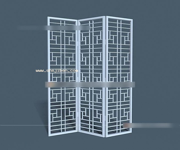 屏风隔断3d模型下载