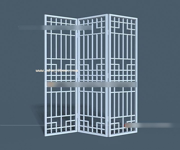 屏风隔断3d模型下载