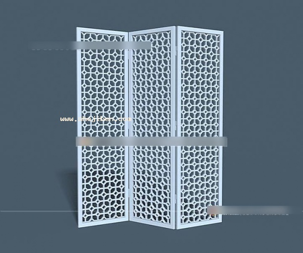 屏风隔断3d模型下载