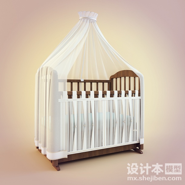 婴儿床3d模型下载