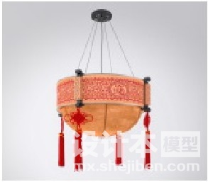 中式灯3d模型下载