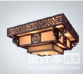 中式灯3d模型下载