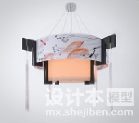 中式灯3d模型下载