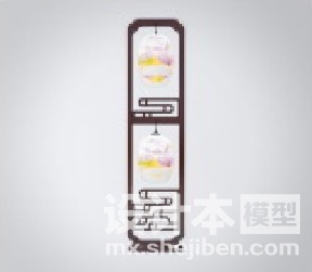 中式地灯3d模型下载