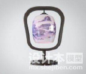 中式灯3d模型下载