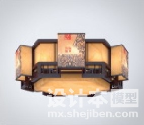 客厅吸顶灯3d模型下载