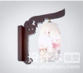 中式如意壁灯3d模型下载