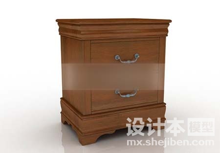 床头柜3d模型下载