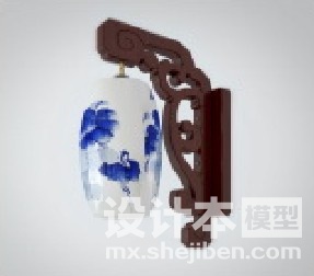 中式灯3d模型下载