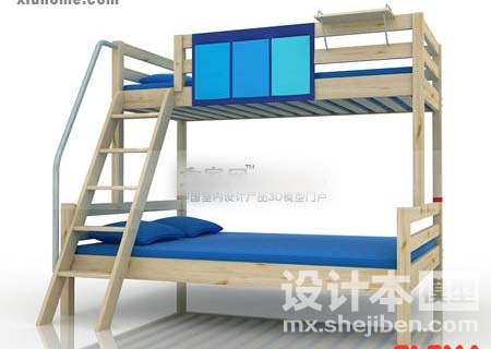 高低铺3d模型下载