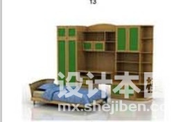 儿童床3d模型下载