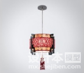 中式灯3d模型下载