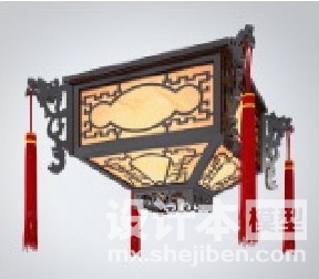 中式灯3d模型下载