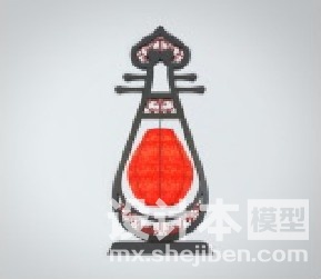 中式灯3d模型下载