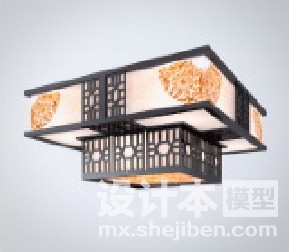 中式灯3d模型下载