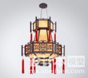 中式灯3d模型下载