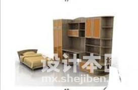 单人床3d模型下载