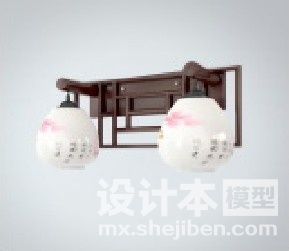 中式灯3d模型下载