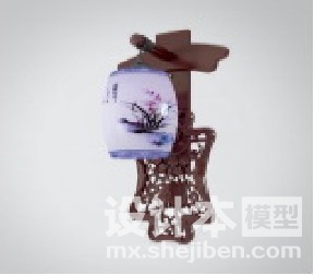 中式灯3d模型下载