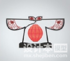 中式灯3d模型下载