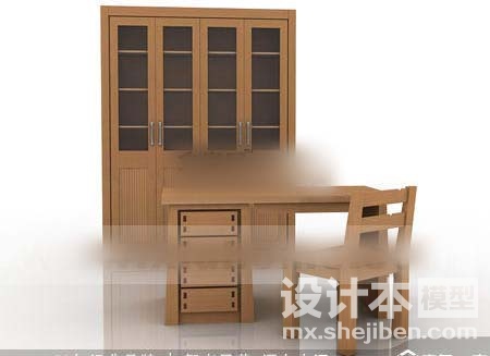 桌椅组合3d模型下载