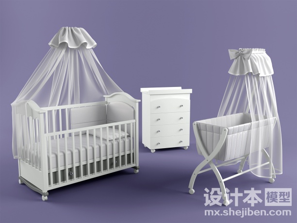 婴儿床3d模型下载