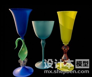 高脚酒杯3d模型下载