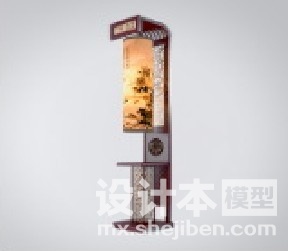 中式灯3d模型下载