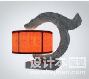 中式灯3d模型下载