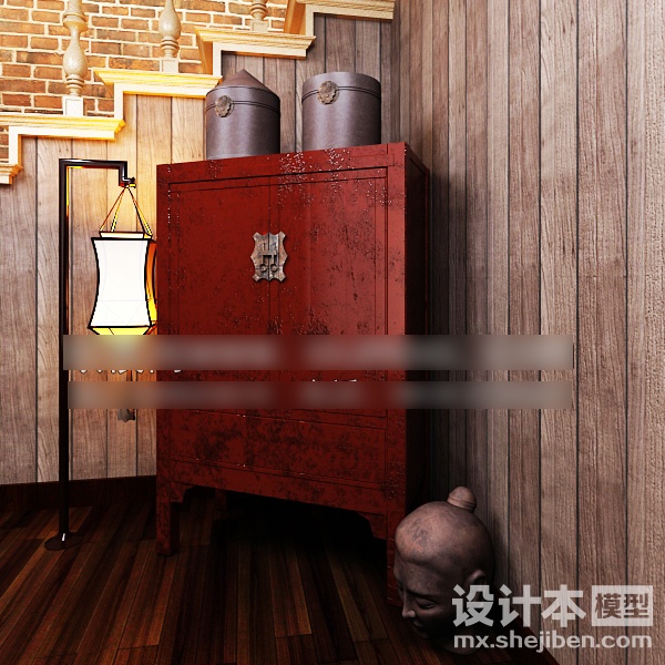 玄关厅柜3d模型下载