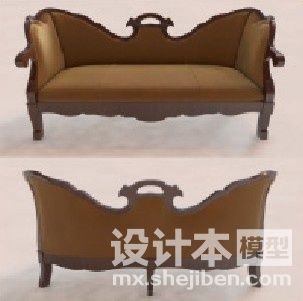 双人沙发3d模型下载