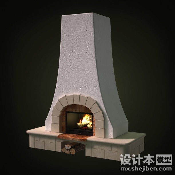 壁炉3d模型下载