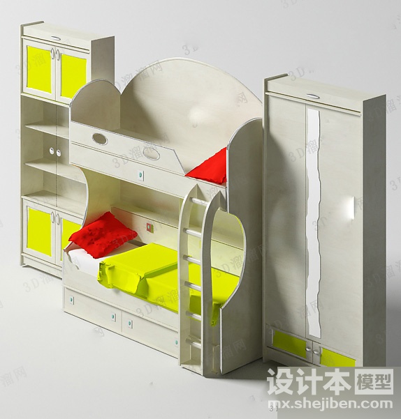 儿童床3d模型下载