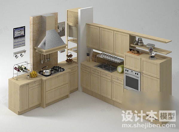 橱柜3d模型下载