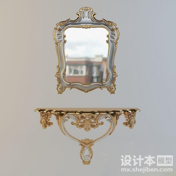 梳妆台3d模型下载