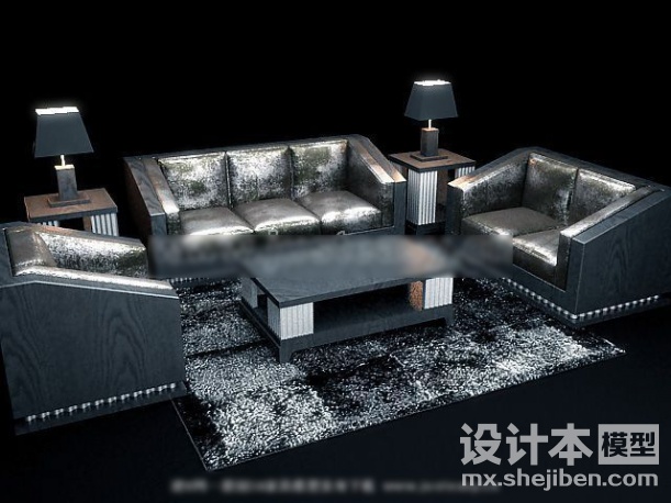 沙发组合3d模型下载