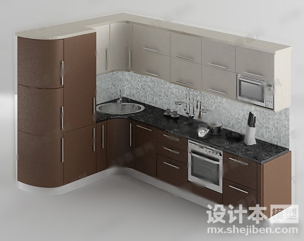 橱柜3d模型下载