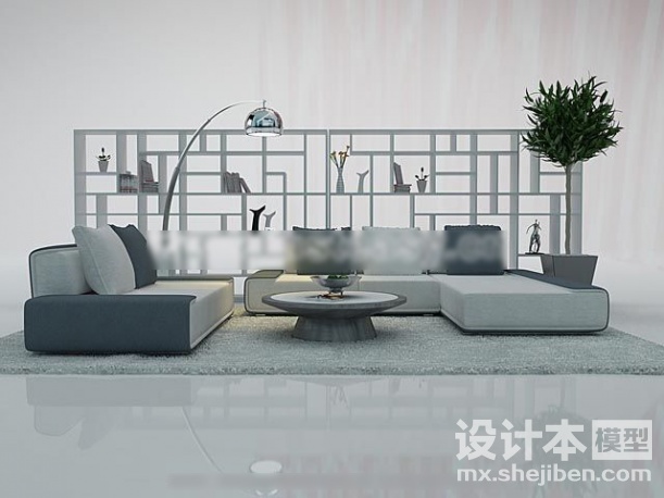沙发组合3d模型下载