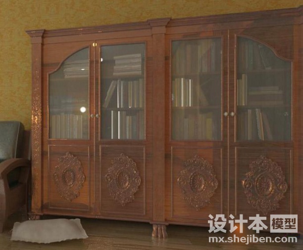 书柜3d模型下载