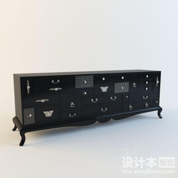 玄关厅柜3d模型下载
