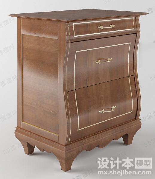 床头柜3d模型下载