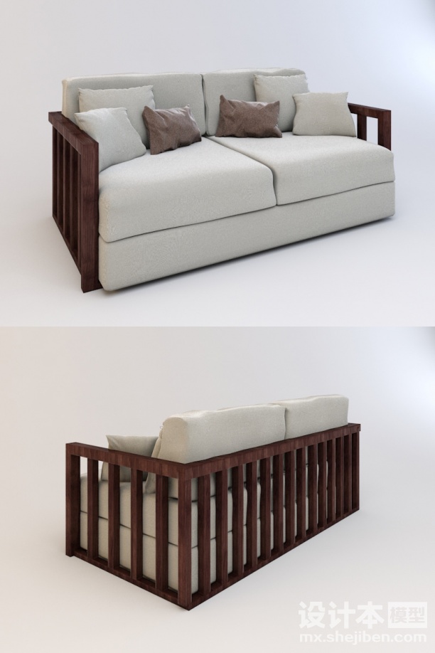 双人沙发3d模型下载