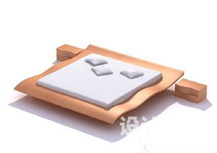 双人床3d模型下载