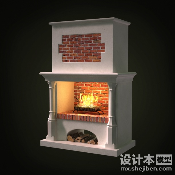 壁炉3d模型下载