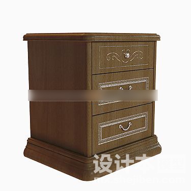 床头柜3d模型下载