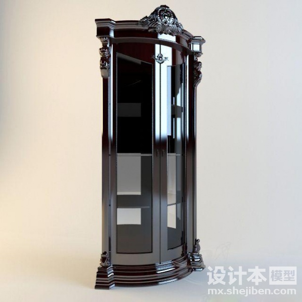 酒柜3d模型下载